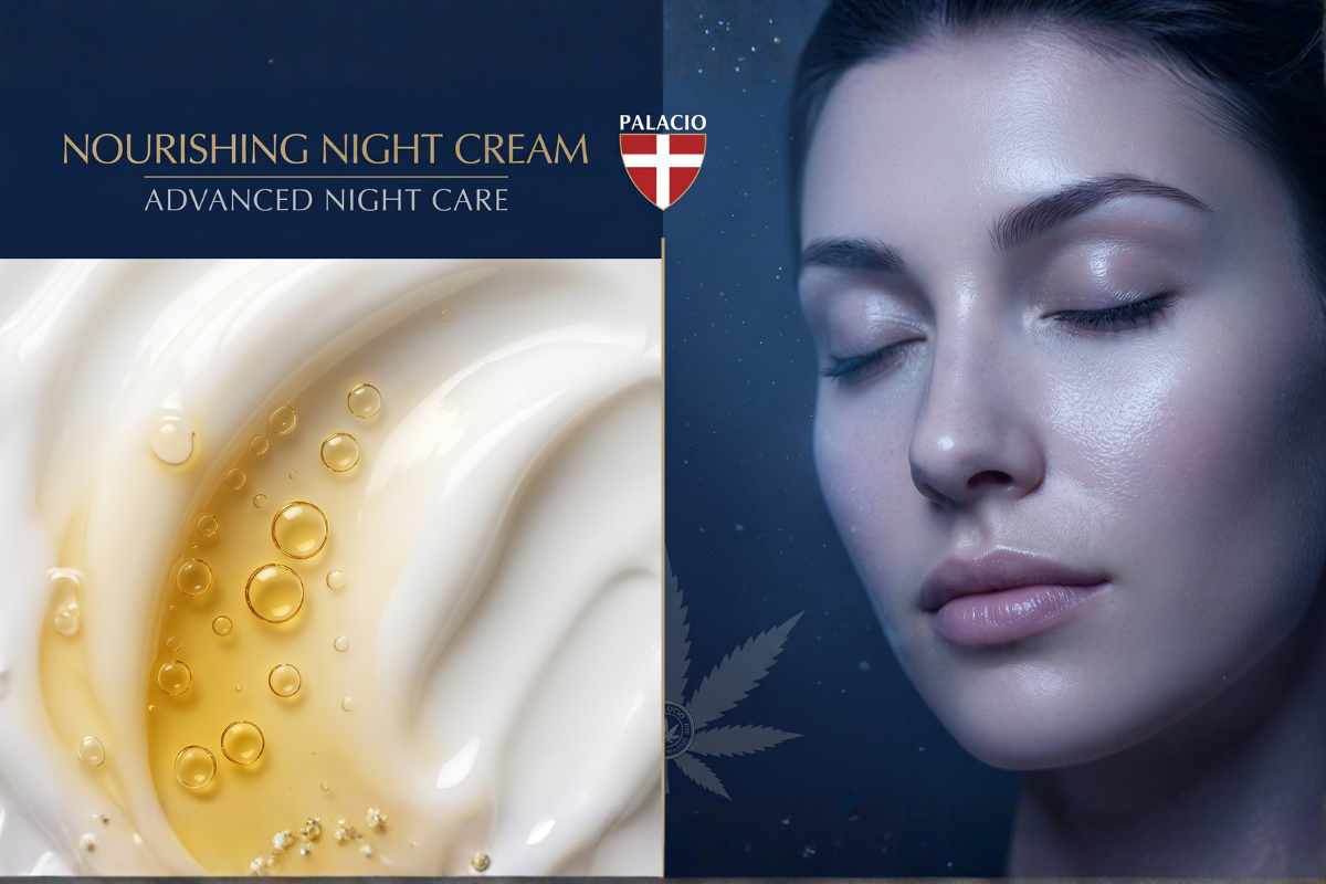 Effekt af Palacio Cannabis Night Cream p� moden hud