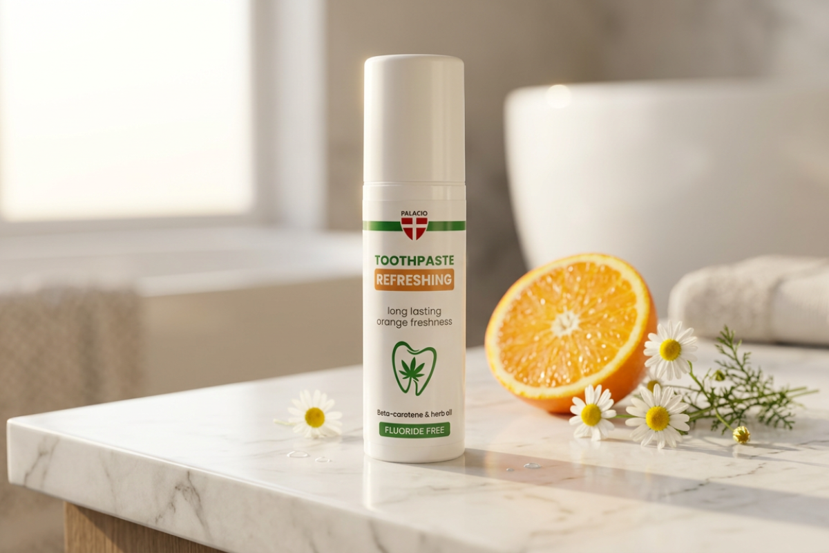 Palacio Refreshing Tandpasta Hamp & Appelsinolie Airless