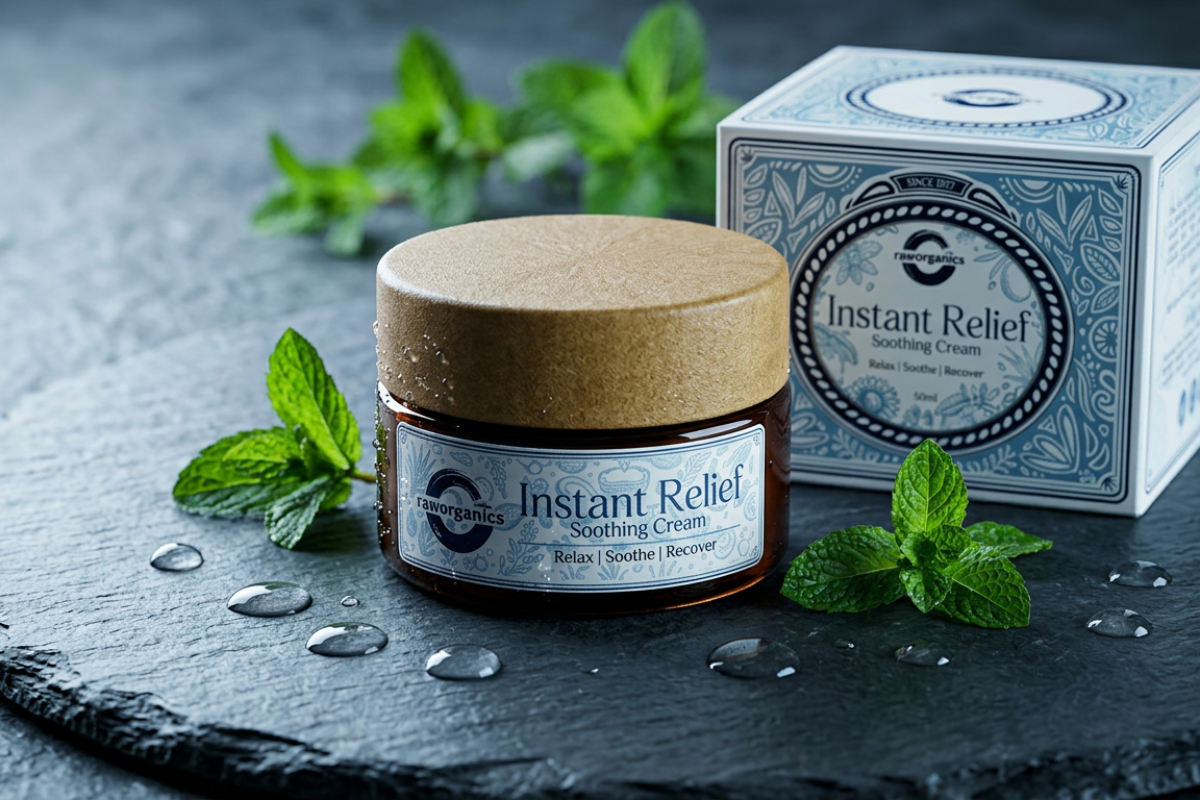 Raw Organics Instant Relief Creme K�lende Muskelpleje