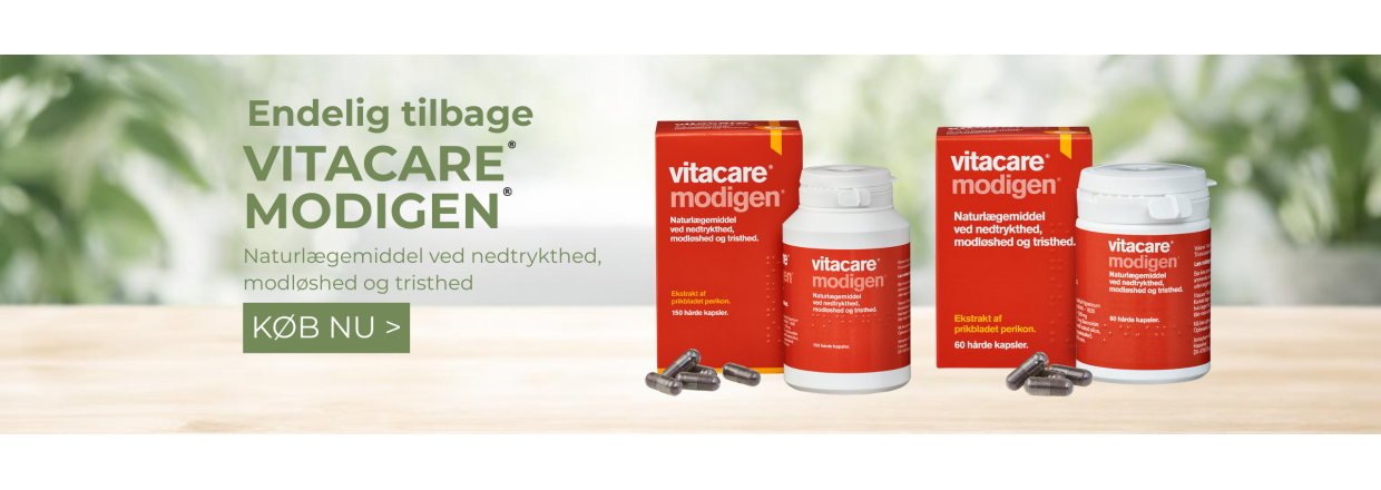 Vitacare Modigen naturl�gemiddel p� lager igen - 60 og 150 kapsler