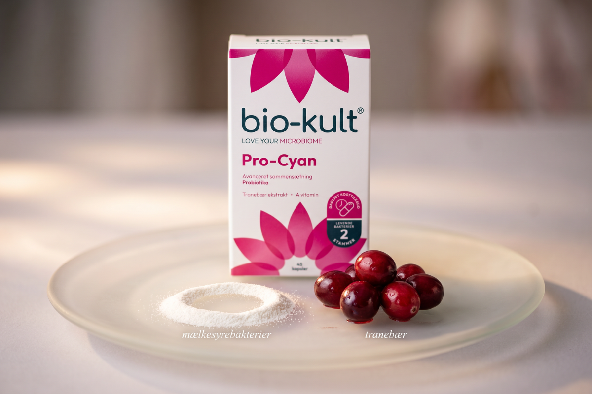 Bio-Kult Pro-Cyan m�lkesyrebakterier �ske med traneb�r og vitamin A