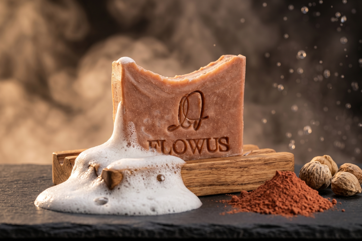 Flowus Natural Soap Bar 100g h�ndlavet dansk s�be med Moler og CBD