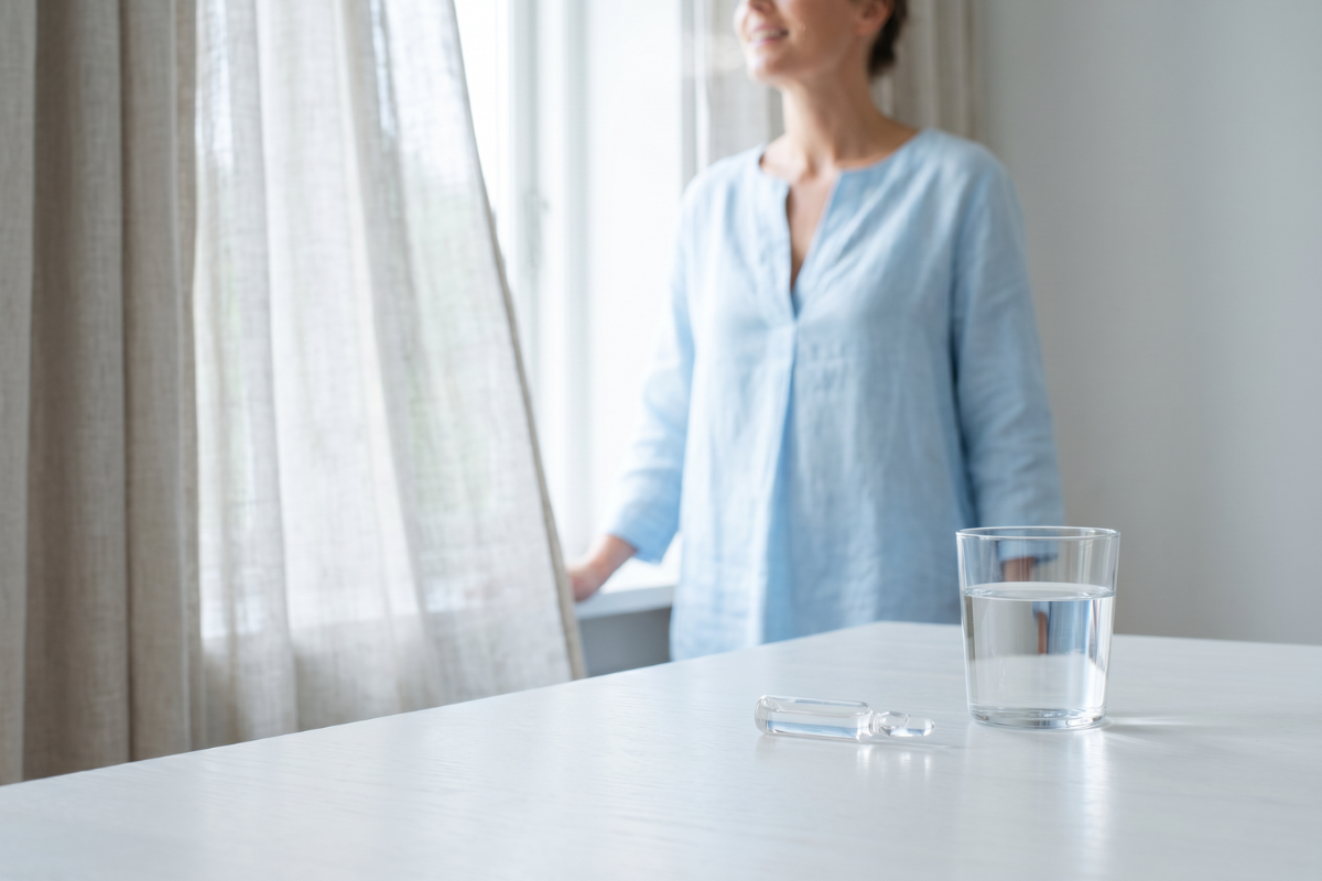 En hvid �ske med en lysebl� etiket fra Vala Pharma og Allergica. Navnet Hypophysis/Lachesis organocomp st�r tydeligt trykt. �sken indeholder 10 stk. 1 ml drikkeampuller til oralt brug.