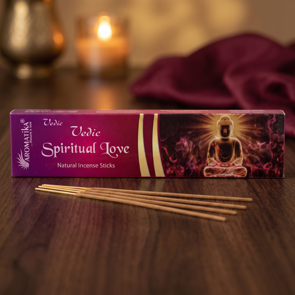 Aromatika Vedic Spiritual Love r�gelsespinde, 15 g vist i produktmilj�
