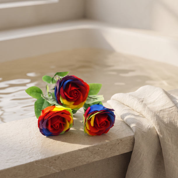 Luksus s�berose – Regnbue 1 stk vist i produktmilj�