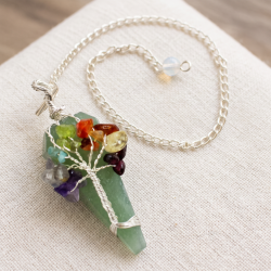 Magic Pendulum – Syv Chakra – Aventurin, 1 stk. vist i produktmilj�