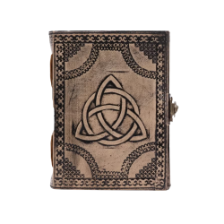 Circle Triquetra - Esoteric Notebook - Red Tan - 200 pages Stich Edge