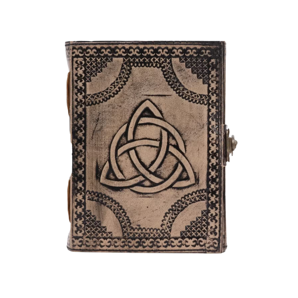 Circle Triquetra - Esoteric Notebook - Red Tan - 200 pages Stich Edge