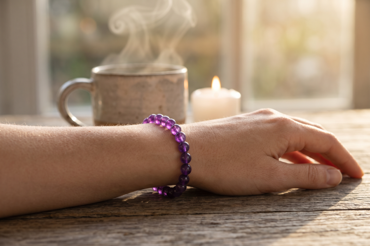 Energibracelet Amethyst Ametystkrystal