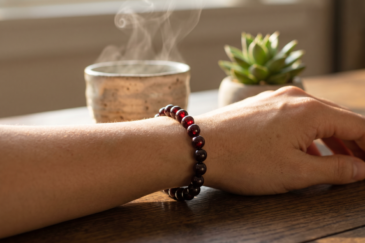 Energibracelet Blood Garnet Granatsten