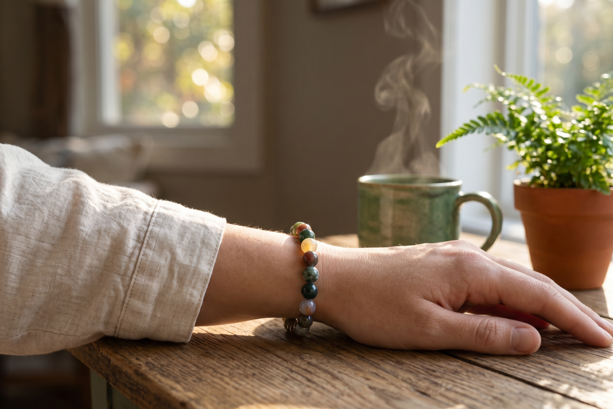 Energibracelet Moss Agate Mosagat