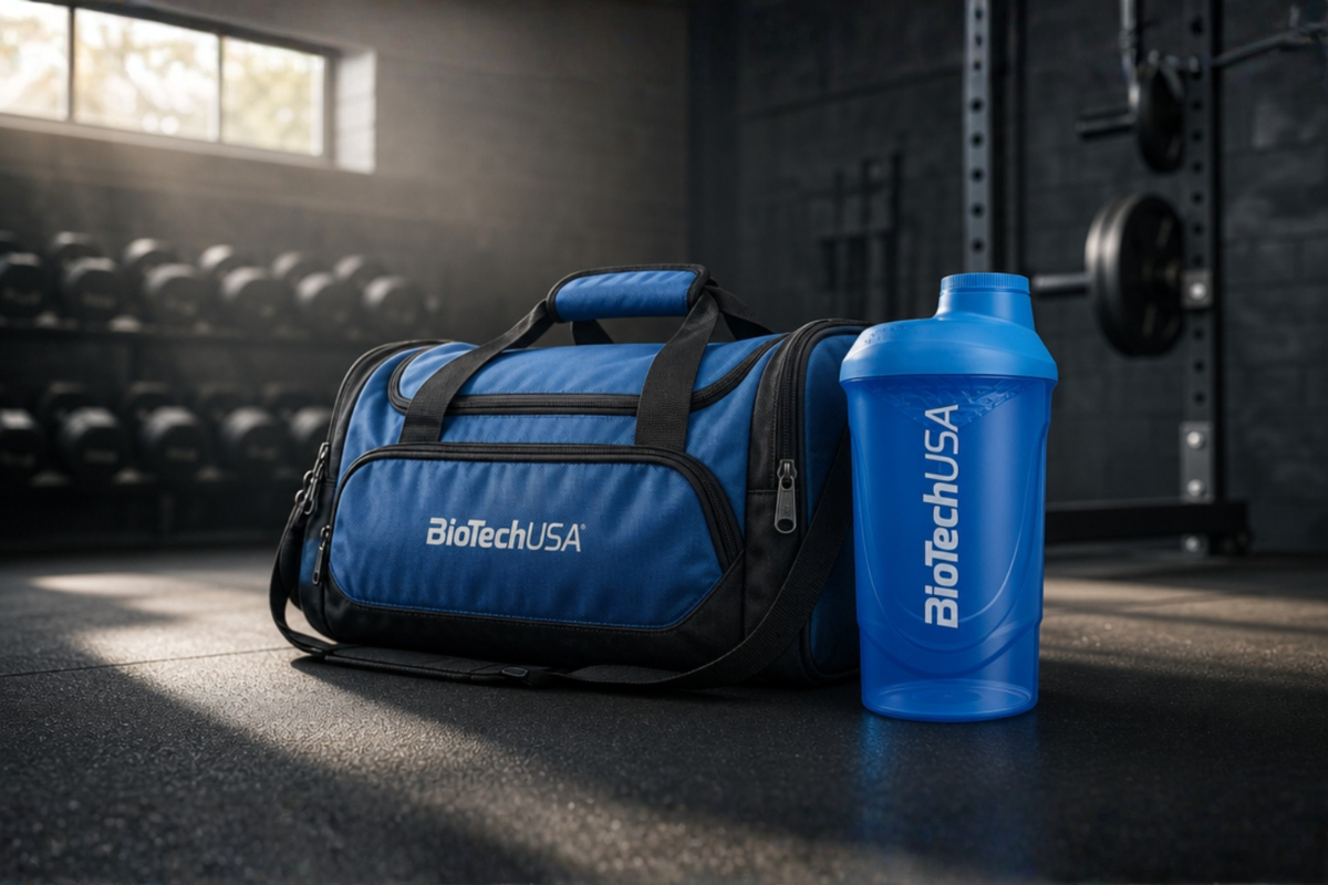 BioTechUSA Wave Shaker Blue 600ml protein shaker flaske i h�j kvalitet med l�kagesikkert skruel�g og m�leinddeling i ml og oz pr�senteret p� shoppen.