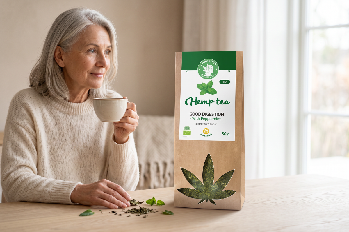 Cannadorra Hampe-te m. Frisk Mynte/Mint 50g