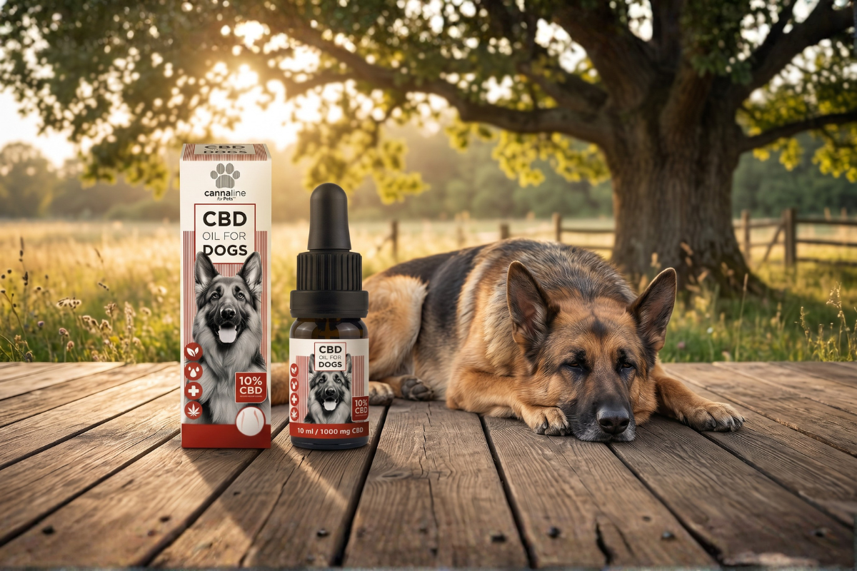 Cannaline CBD PET oil til store hunde 10% 10ml