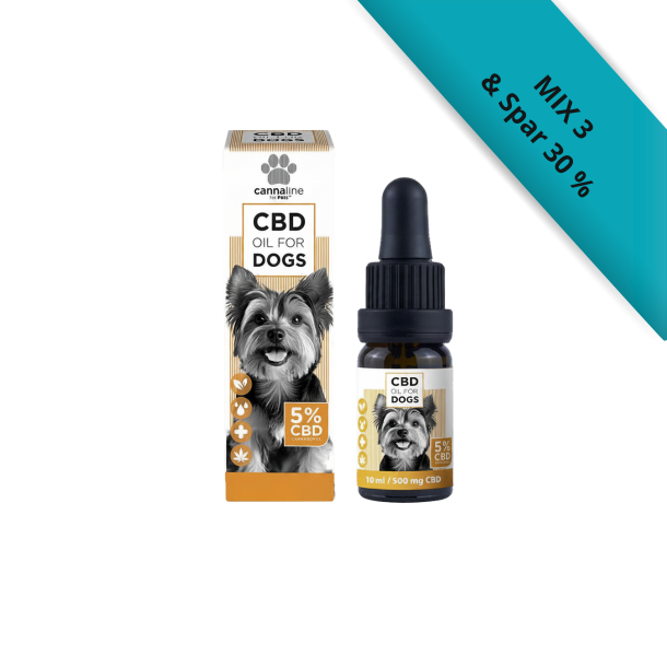 Cannaline CBD PET oil 5% specialolie til sm� hunde hos Helseservice.