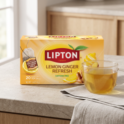 Lipton Lemon Ginger Refresh urtete 20 breve vist i produktmilj�