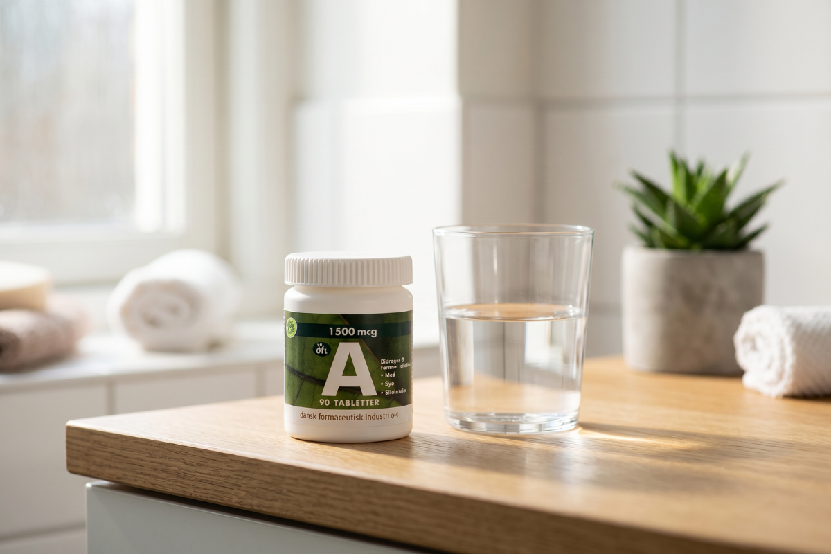 DFI A vitamin 1500 mcg 90 tabletter kosttilskud til hud og syn