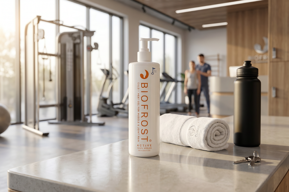 Biofrost Active Gel 500 ml med pumpe medicinsk udstyr til muskel og ledpleje