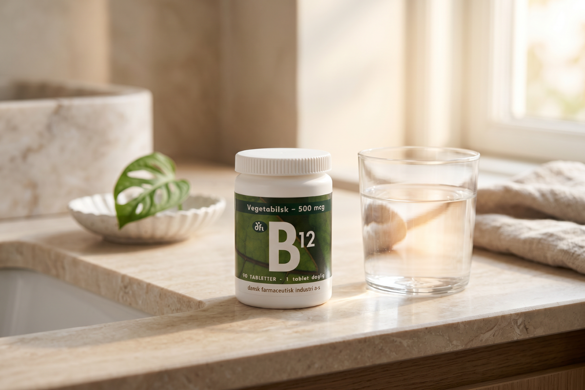 DFI B12 vitamin 500 mcg 90 tabletter vegansk kosttilskud til nervesystemet