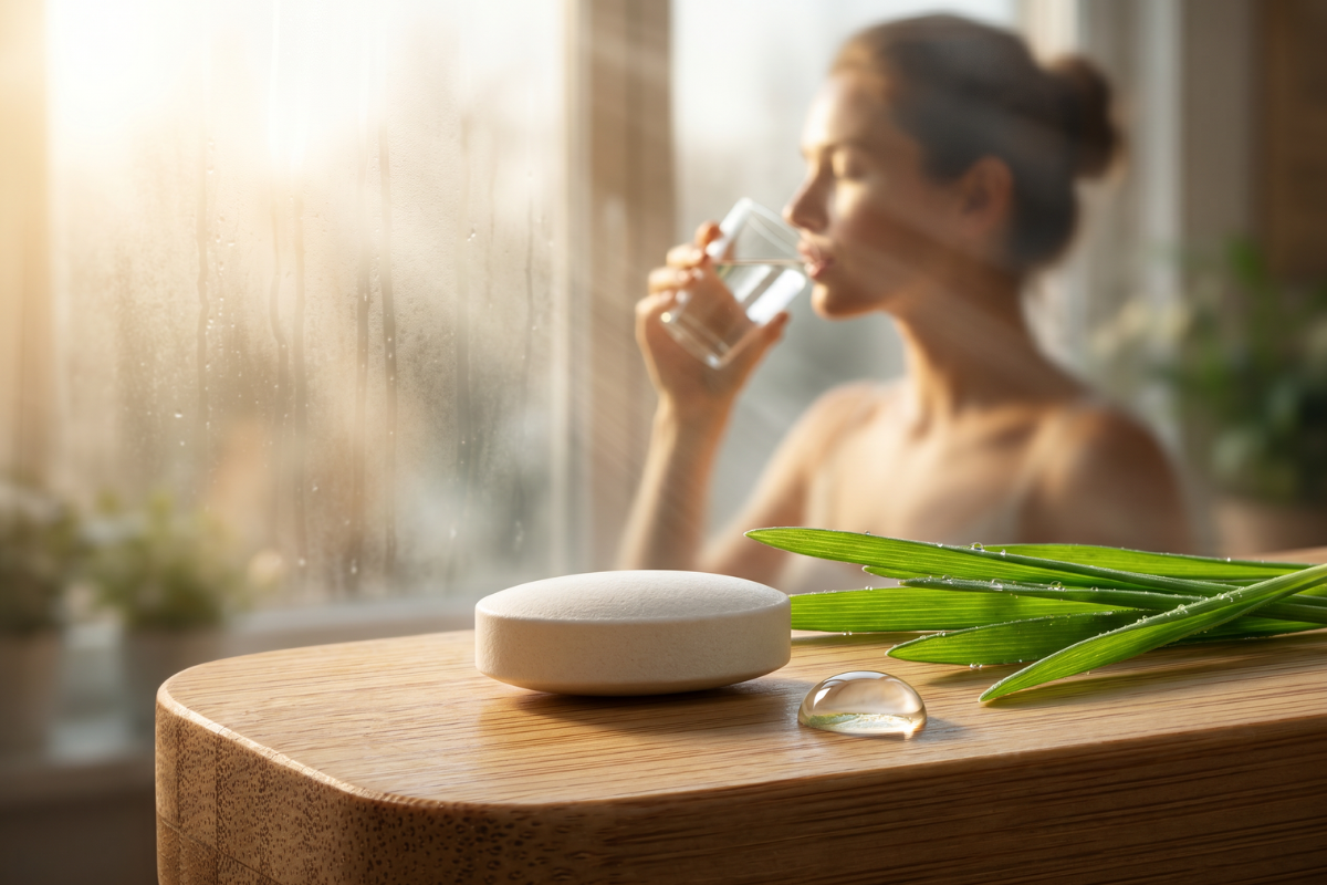 New Nordic Longevity Spermidin 30 tabletter i lilla �ske med gulddetaljer