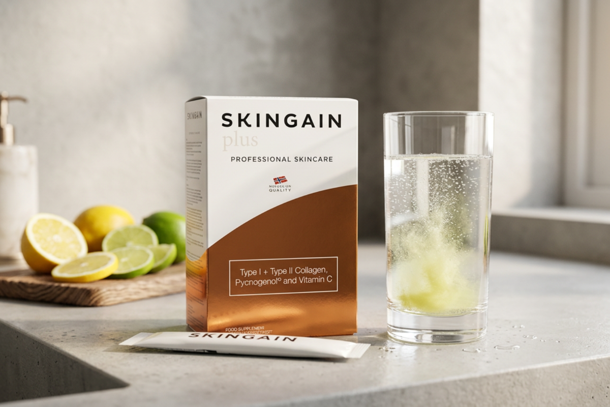 Norway Quality Skingain plus 30 sticks kollagenpulver til hudpleje