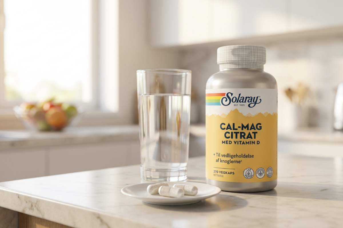 Solaray Cal. Mag. Citrat med vitamin D 270 kapsler kosttilskud til knogler og muskler