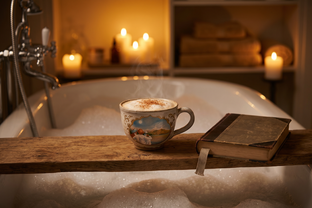 Den klassiske m�rker�de �ske fra Yogi Tea Organic. P� forsiden st�r der 'Classic Chai', og der er en smuk illustration af en tekop med et indisk landskab indeni, omgivet af kanelst�nger, kardemomme og ingef�r.