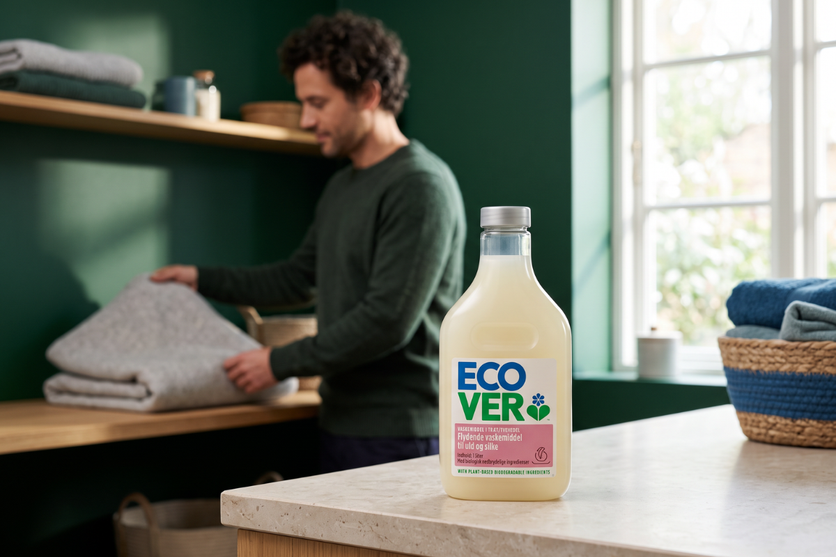 Ecover flydende vaskemiddel Deli Uld og silke 1000 ml