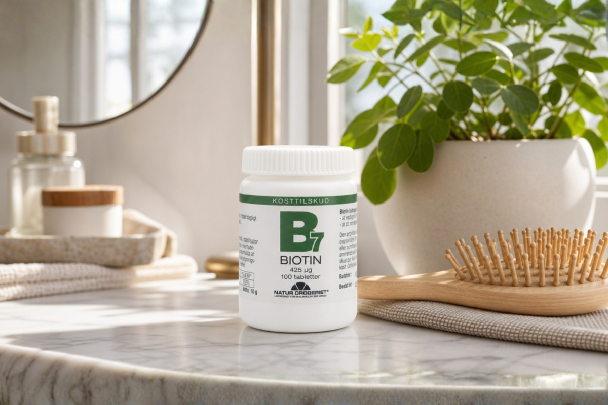 Natur-Drogeriet B7 Biotin 425 mcg 100 tabletter � Effektivt kosttilskud til hud og h�r hos Helseservice.
