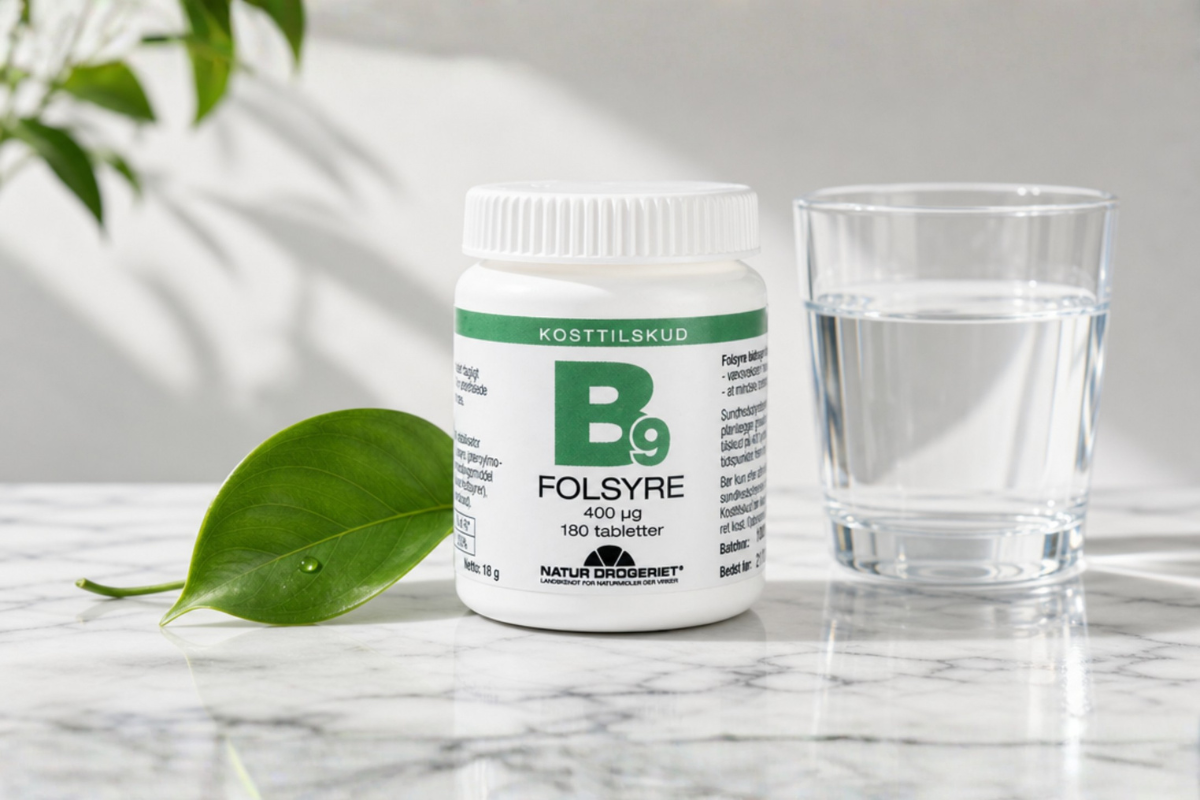 Natur-Drogeriet B9 Folsyre 400 �g 180 tabletter �konomik�b hos Helseservice.