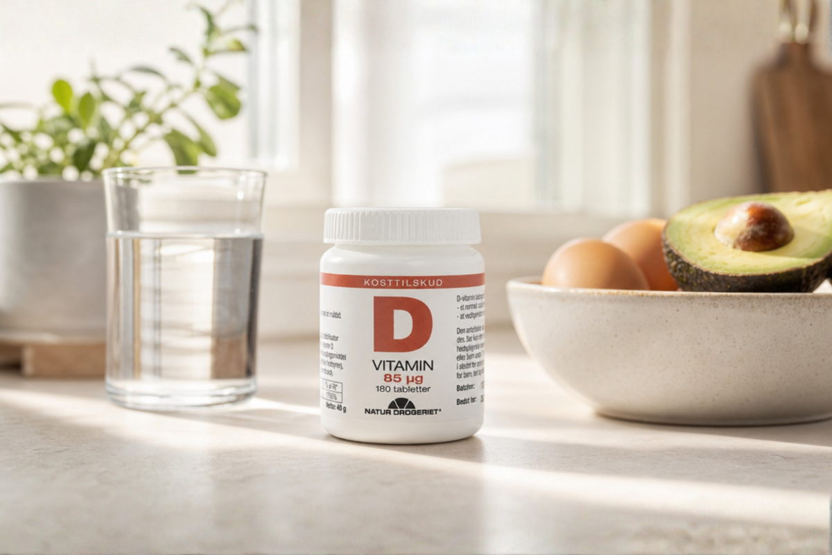 Natur-Drogeriet D-vitamin 85 mcg 180 tabletter � H�jstyrke solskinsvitamin hos Helseservice.