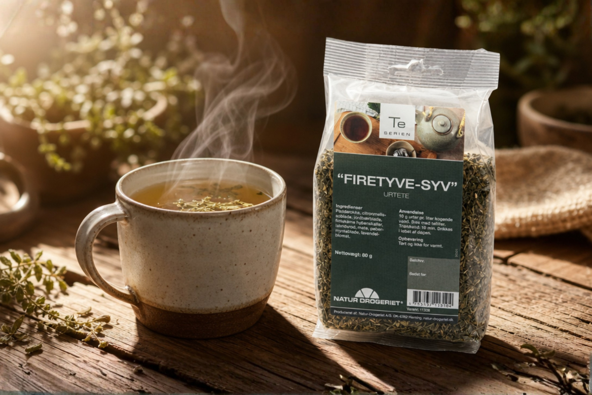 Natur-Drogeriet 8426 Firetyve-Syv Urtete 80g � En harmonisk urteblanding til hele dagen fra den klassiske 84-serie.