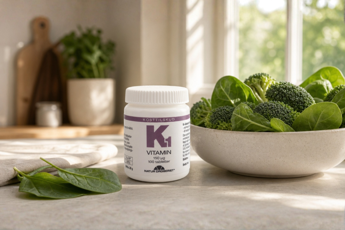 Natur-Drogeriet K1-vitamin 100 tabletter m�rket med Complex serien pr�senteret hos Helseservice.