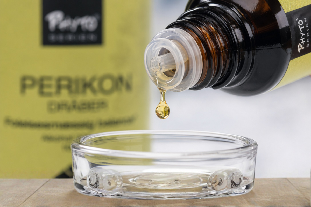 Natur-Drogeriet Perikon Dr�ber 100 ml tinktur til f�lelsesm�ssig balance pr�senteret hos Helseservice.