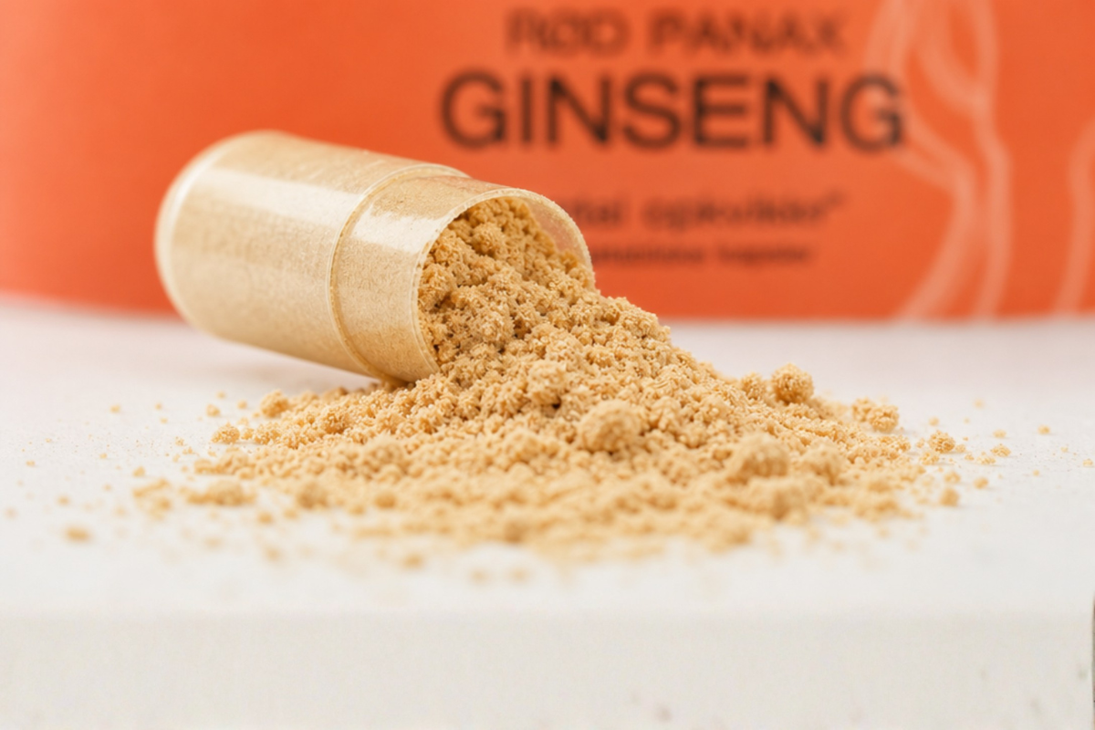 Natur-Drogeriet R�d Panax Ginseng 90 kapsler mental opkvikker pr�senteret hos Helseservice.