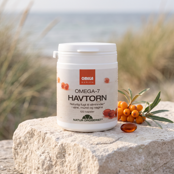 Natur-Drogeriet Havtorn Omega-7 kapsler 120 stk. vist i produktmilj�