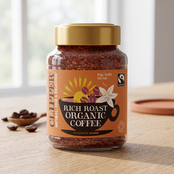 Clipper Instant kaffe Rich Roast - �ko 100g