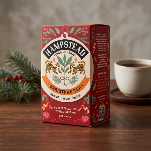 Hampstead Christmas Te – koffeinfri �kologisk urtete (20 breve) vist i produktmilj�