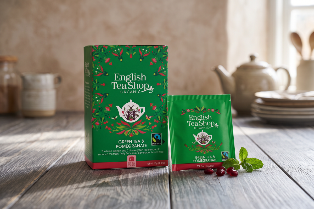 English Tea Shop Green Tea & Pomegranate - �ko/FT 20 breve