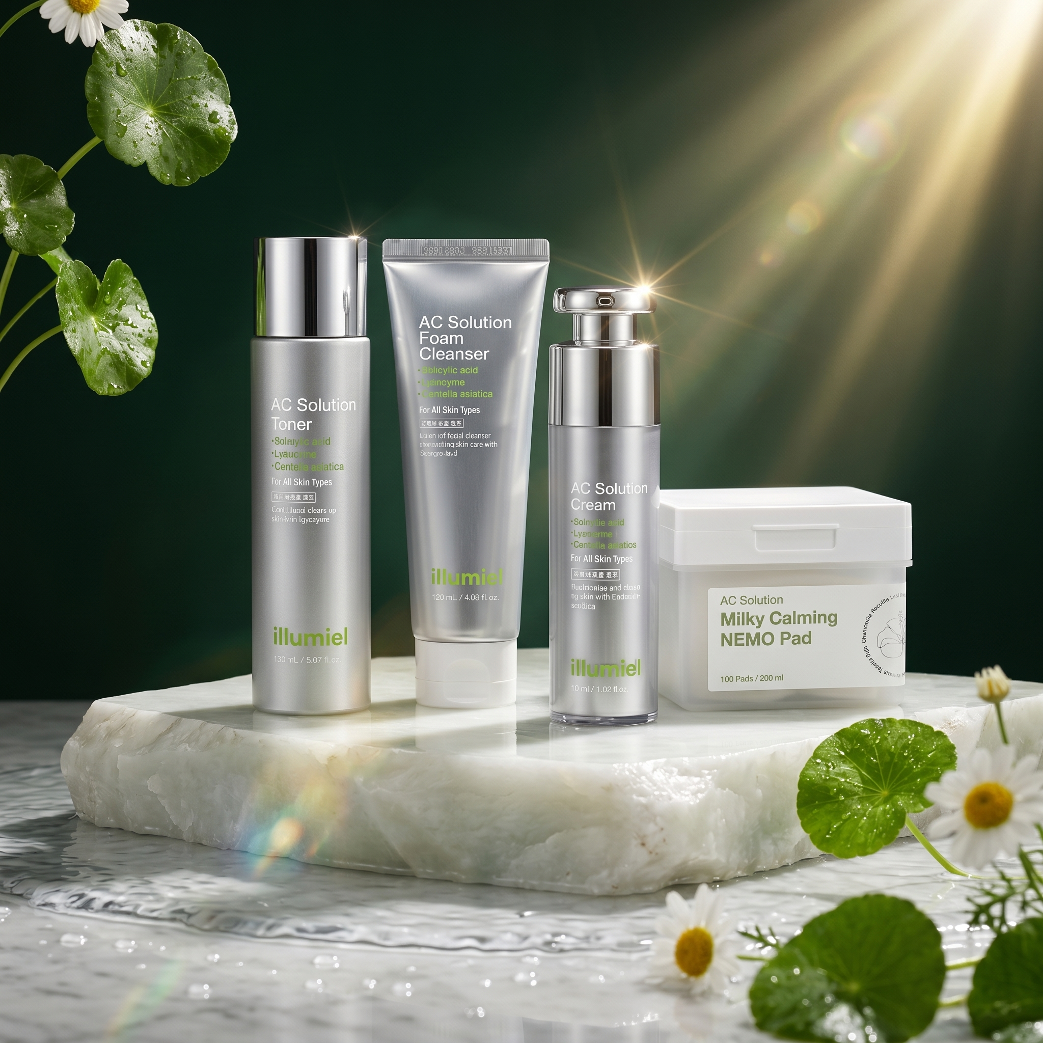 Illumiel Luksus K-Beauty Clear Calming samlet hudplejeserie hero banner