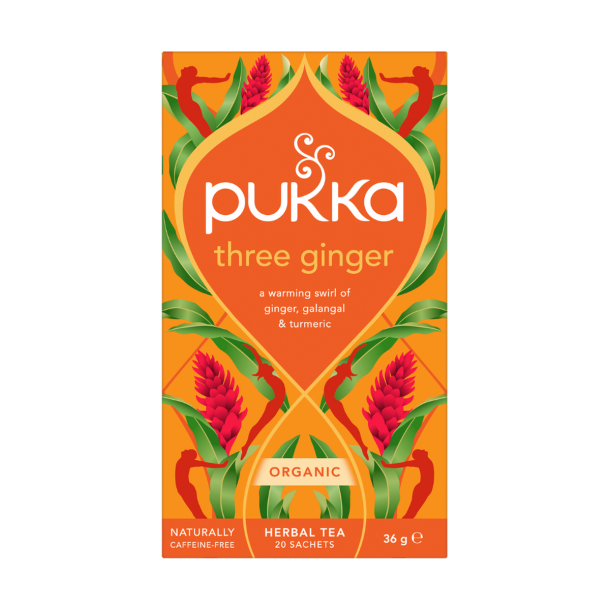 Pukka Three Ginger �kologisk te &ndash; 20 breve