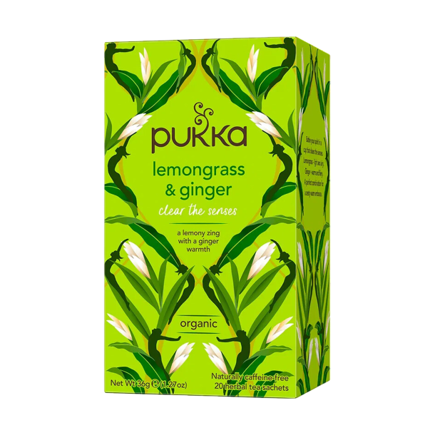 Pukka Lemongrass og Ginger �kologisk te &ndash; 20 breve