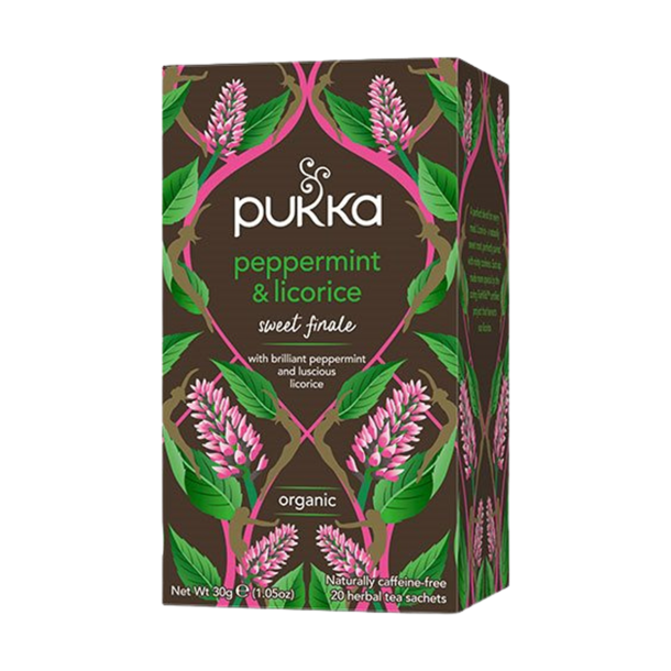 Pukka Peppermint og Licorice �kologisk te &ndash; 20 breve