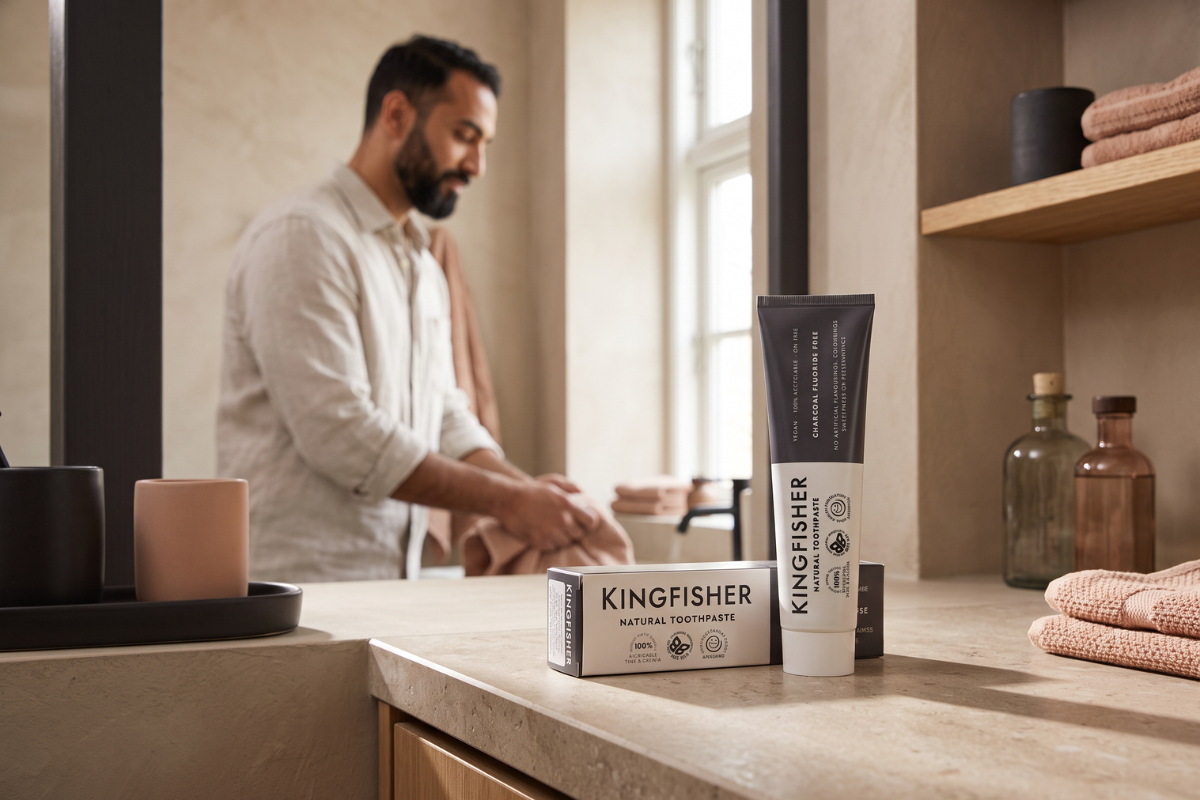 Kingfisher Aktiv Kul Tandpasta uden fluor 100 ml