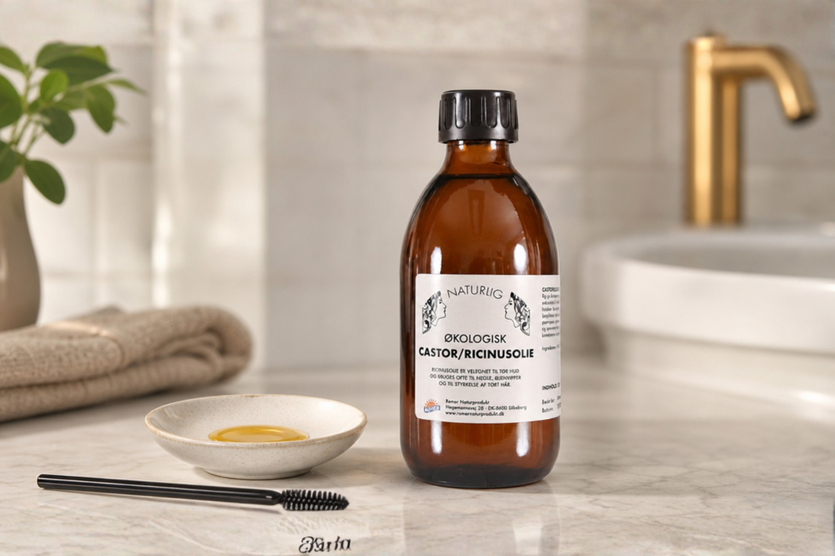 R�mer Castorolie / Ricinusolie �kologisk 250 ml koldpresset h�r- og hudolie i klassisk brun flaske.