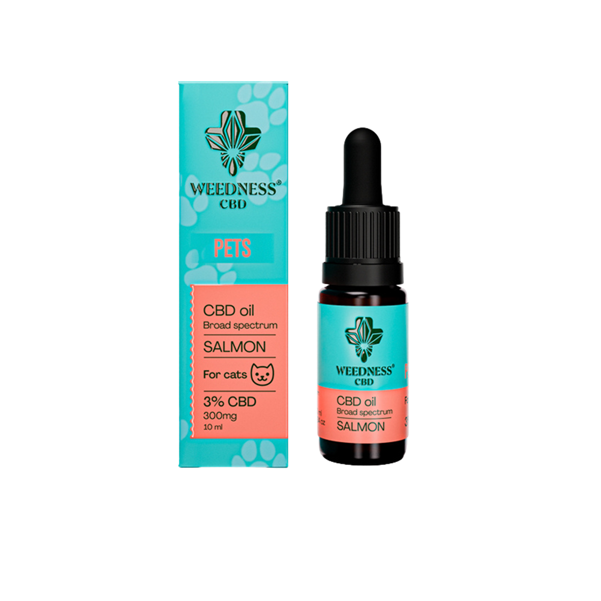 Weedness Salmon CBD Oil til katte 3% (10ml)