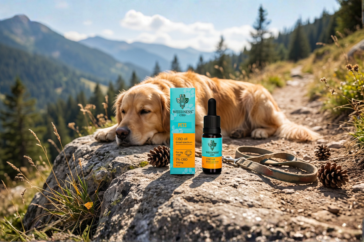 Weedness CBD PET oil til store hunde 7% 10ml