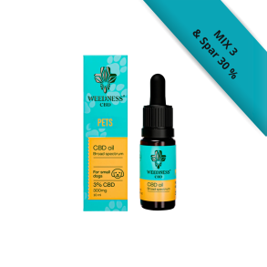 Weedness CBD PET oil til sm� hunde 3% 10 ml