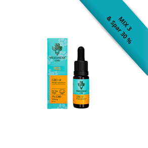 Weedness CBD PET oil til store hunde 7% 10 ml.