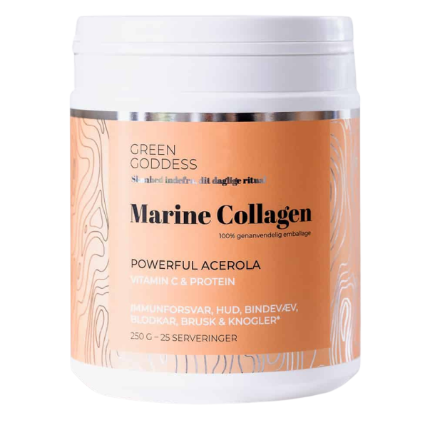 Green Goddess Collagen Powerful Acerola 250g marine kollagen med C-vitamin.